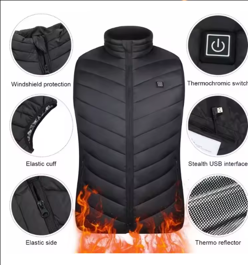 USB Beheizte Weste Winter Warme Wandern Beheizte Jacke Weste Outdoor Sport Männer Ski Erwärmung Heizung Thermische Kleidung