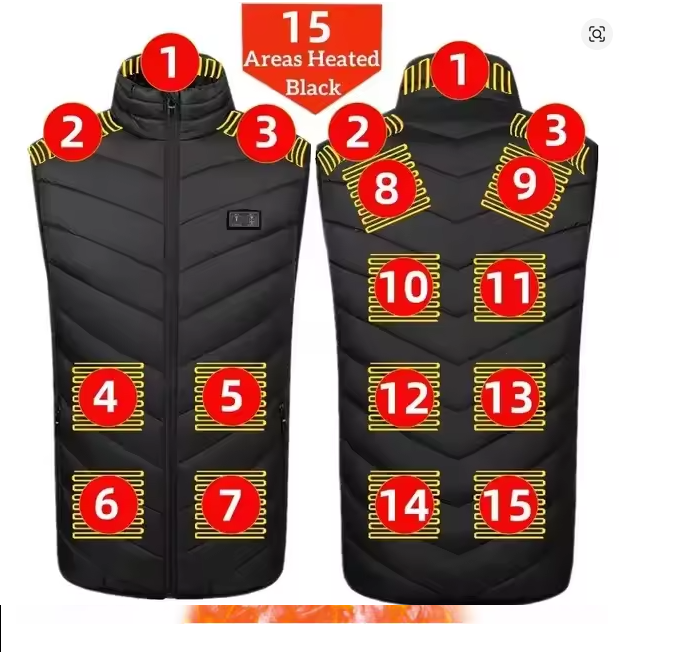 USB Beheizte Weste Winter Warme Wandern Beheizte Jacke Weste Outdoor Sport Männer Ski Erwärmung Heizung Thermische Kleidung